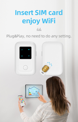 SIM 카드 슬롯과 통신업체 주머니 와이파이 라우터 4G
