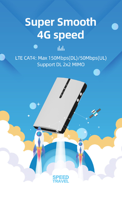 여행 2100mAh 배터리를 위한 높은 고속 150Mbps 모바일 핫스팟 4G 라이이트 라우터